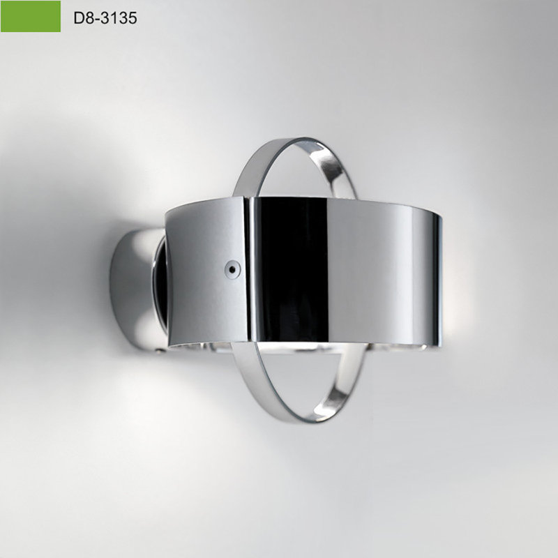 Ring 1 - Light Armed Sconce, Chrome, Black