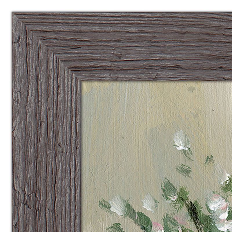 Wheelbarrow Flowers - Single Picture Frame Painting, 20" H x 30" W x 0.75" D