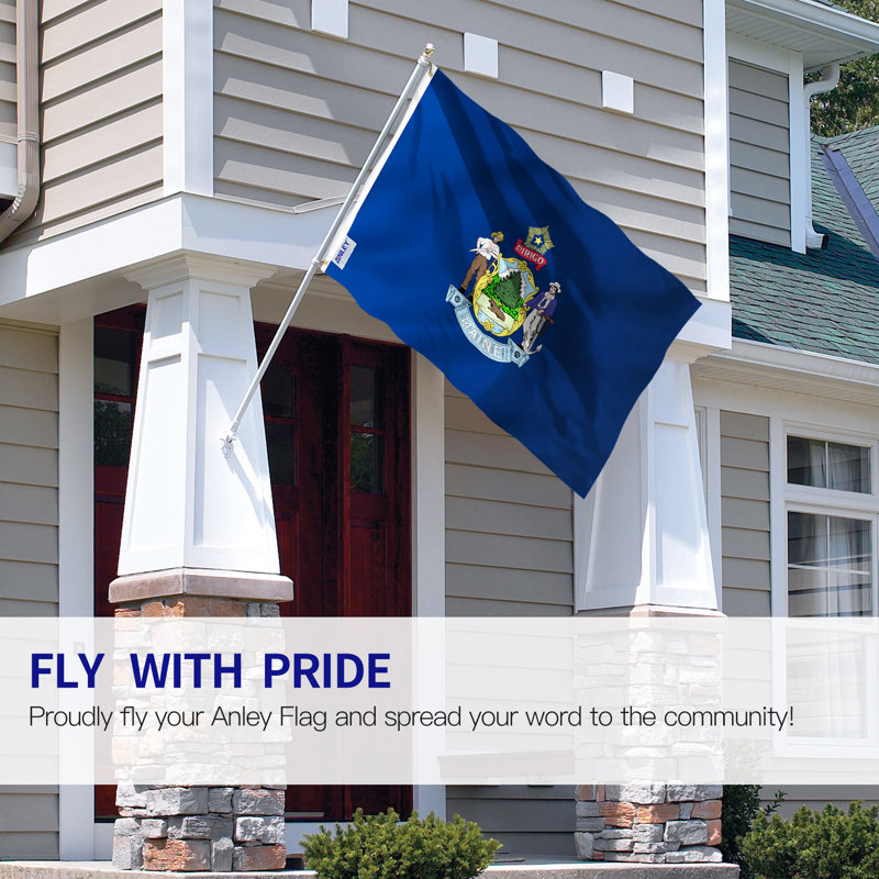 Maine State Flag Polyester 36" x 60" House Flag