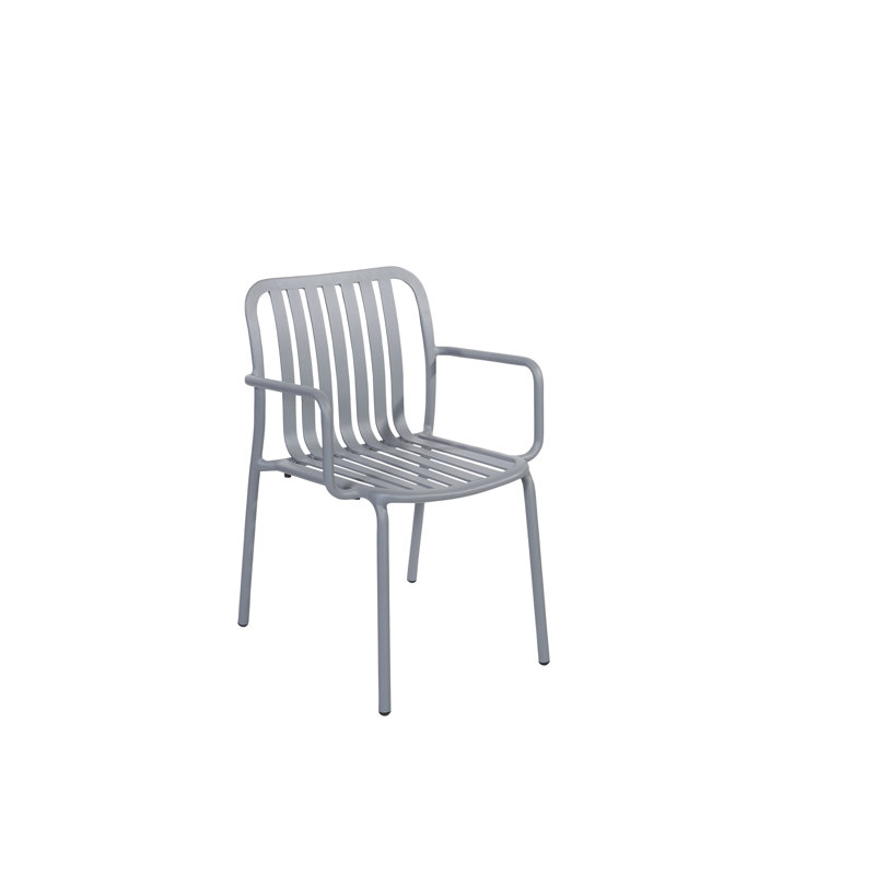 Fauteuil empilable Key West, Gris tourterelle