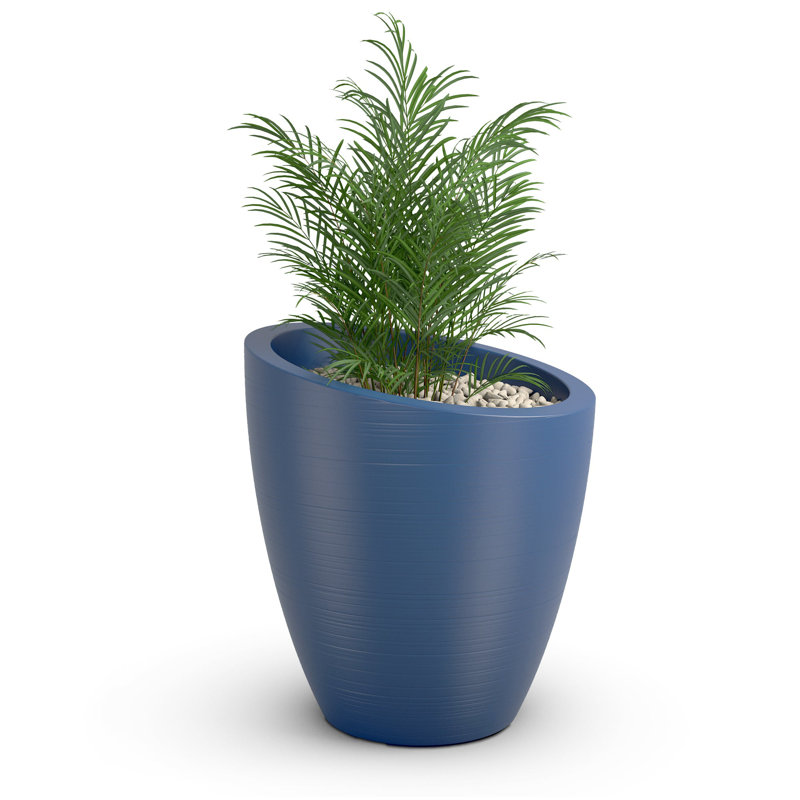 Jardinière en plastique Marazzi, Bleu Neptune, H 34 po x l 30 po x P 30 po