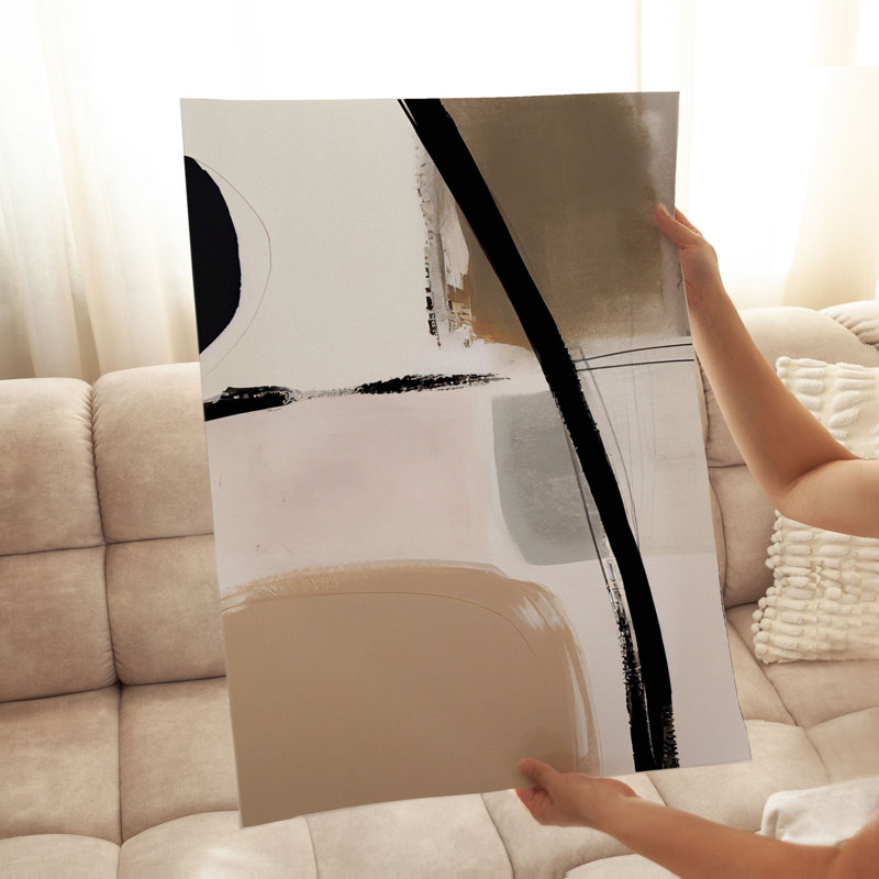 Abstrait abstrait minimaliste, impression d'art scandinave sans cadre, H 30 po x l 20 po