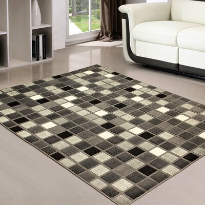 Geometric Gray Area Rug -  AllStar Rugs, 398556-grey-8x10