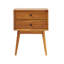 Romaro Acacia Wood Nightstand with 2 Easy-Glide Drawers-1573313938