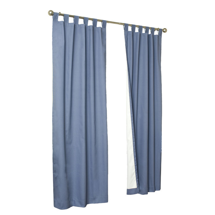 Cotton Blend Sliding Panel Pair, 72" H x 80" W, Bleu