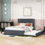 Lit plateforme tapissier avec tiroirs et lit gigogne Vanderhoof-231932575-231932573