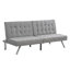 Canapé-lit futon polyvalent avec structure en bois robuste et pieds élégants en acier inoxydable