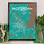 Amsterdam City Map - No Frame Print-795790694