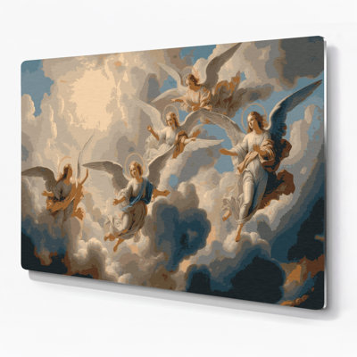 «Christmas Angels», art mural en métal brun