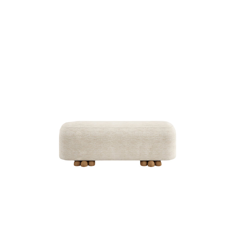 Banc rembourré en mélange de coton Gwyndaf