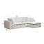 Canapé modulaire 108,3 po x 68,9 po - Canapé 4 pièces en velours côtelé moelleux gratuit pour salon, chambre à coucher, appartement, sans assemblage requis, blanc