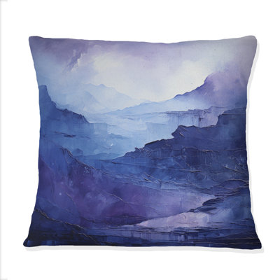 Coussin Indigo Dreams I - Abstract Landscape