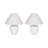 Latitude Run® 21" Textured Table Lamp Tapered Shade, Black/White-1456570451