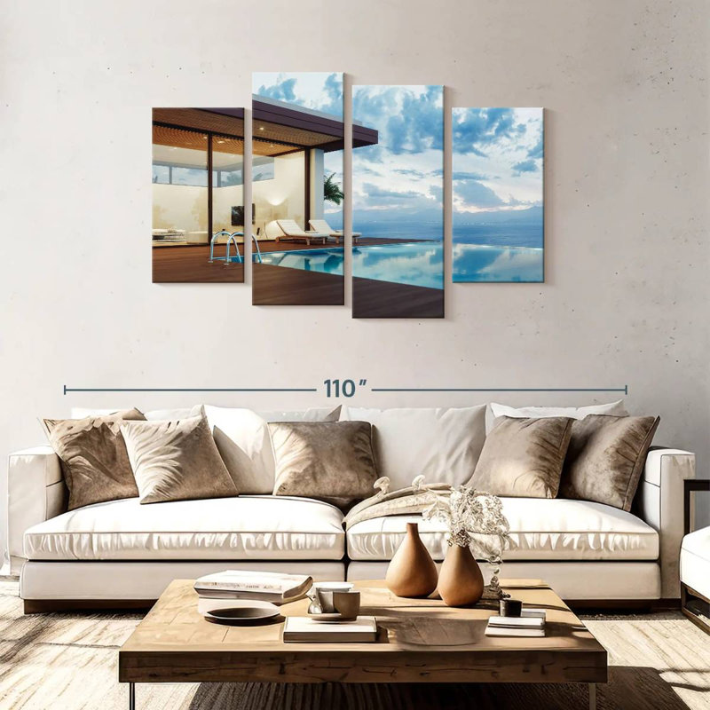 Lilie Luxurious Beach House, H 48 po x l 75 po