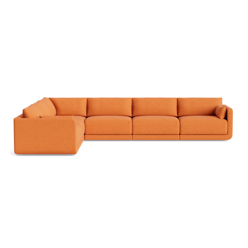Eva Modular Sectional, Performance Weave - Carrot