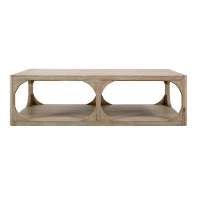 Peking Ming Revival Lily's Living Reclaimed Wood Coffee Table Weathered Whitewash