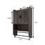 Armoire de rangement au-dessus de la toilette, armoire de salle de bain grise avec tablettes réglables et porte-serviettes Solution pratique