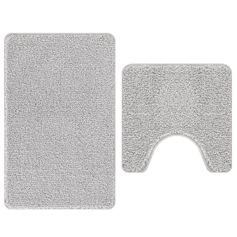 Polyester Standard Water-Resistant Materials Bath Mats, Grey
