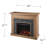Gorkem Millwood Pines 45 " W Brown Electric Fireplace with BTU 4700