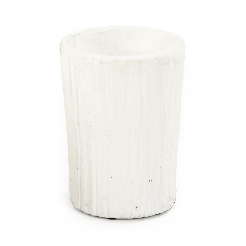 Zahra Handmade Cement Table Vase, 7.5" H x 5.5" W x 5.5" D