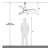 Vaczon 42" Smart IP54 Waterproof Plug-in Propeller Ceiling Fan with Dimmable 3CCT LED Lights 6-Speed Reversible DC Motor Timer Remote and APP Control