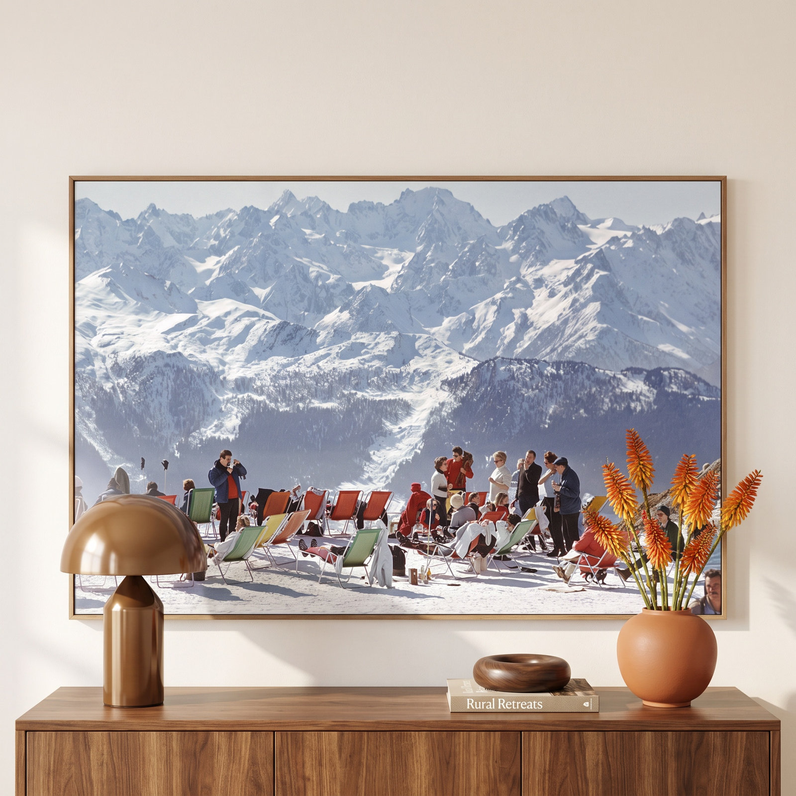 Lounging In Verbier by Getty Gallery, 48" H x 72" W x 2" D, White