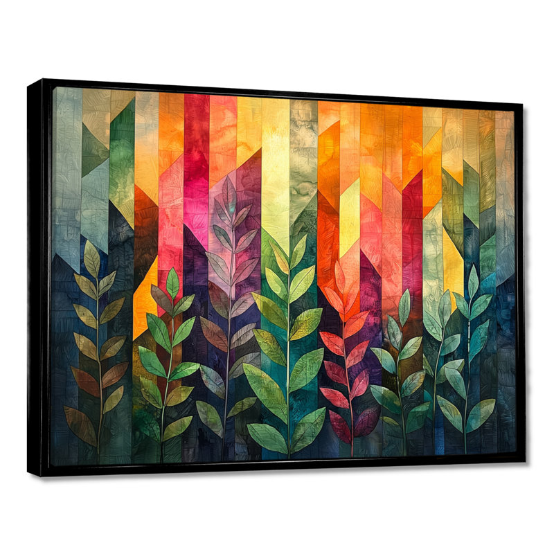 Jacquin - Floral Canvas Art Print, Noir, noir, noir, noir, H 12 po x l 20 po, Floater Framed