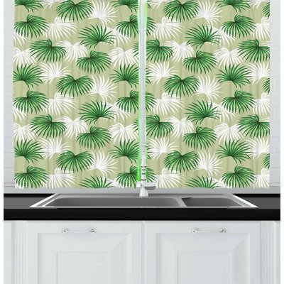 Floral Tailored Kitchen Curtain