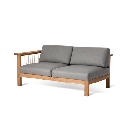 Maro 64.5'' Wide Teak Loveseat with Cushions