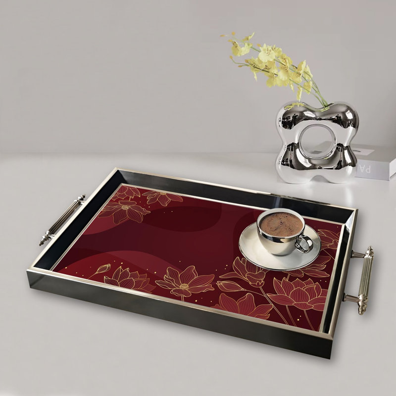 Elegant Glass Tray, 19.7 x 11.4 x 1.4 inches | 100% Durable Glass Construction | Easy to Clean with Damp Cloth | Ideal for Serving, Decorative Display, and Organizing | Stylish Addition to Home Décor