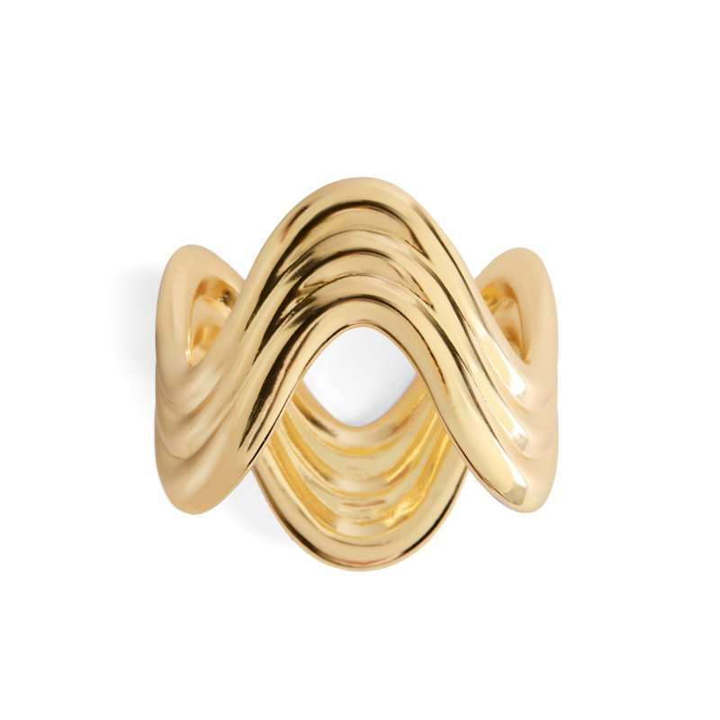 Ripple Napkin Rings, Gold