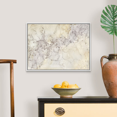 Or et argent minérale abstraite par Tara Reed-reproduction d’art sur toile
