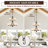9-Light Steel Dimmable Tiered Chandelier