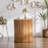 Coffee Table With Vertical Texture Relief Design