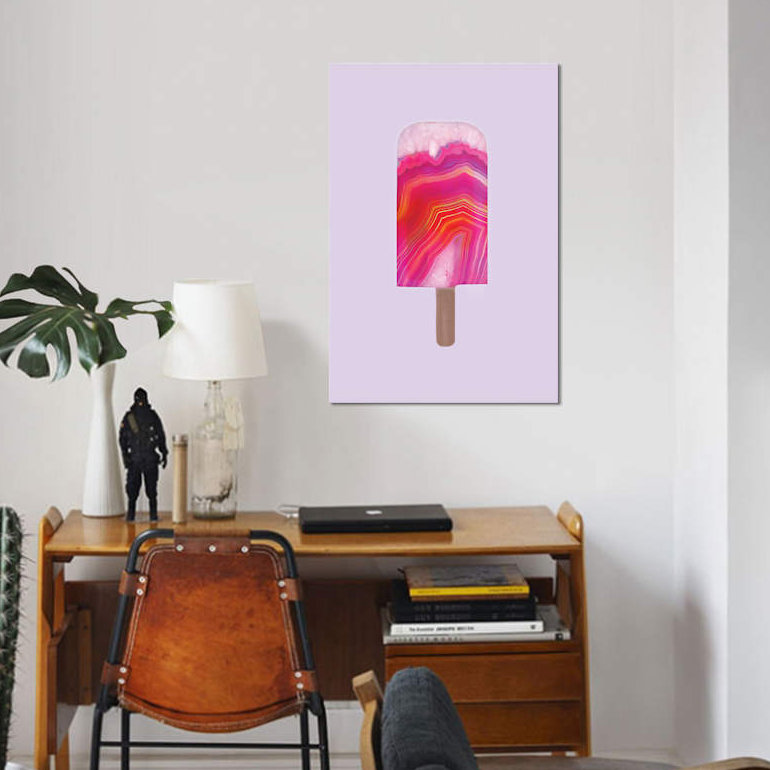 " Agate Popsicle " by Emanuela Carratoni, 12" H x 8" W x 0.75" D, No Mat, Wrapped Canvas