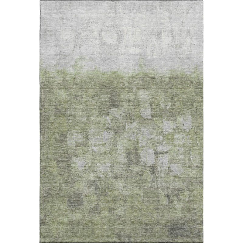 Premium Machine Washable Mayfield Abstract Rug, Fern, 5' x 7'6"