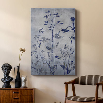 «Silver Botanicals I V30», reproduction d'art encadrée sur mesure