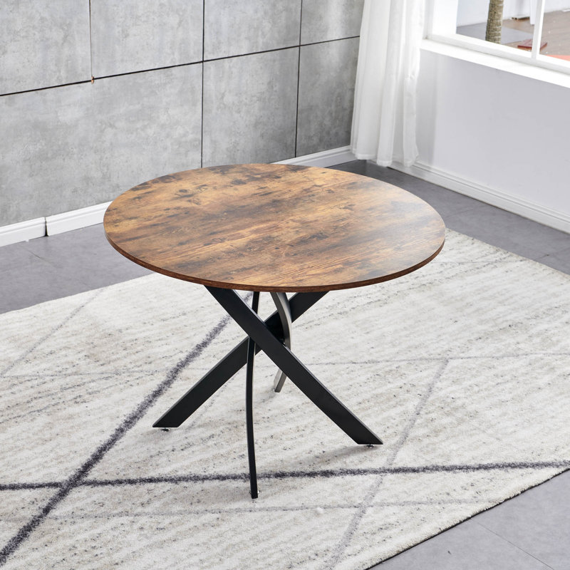Round Metal Base Dining Table