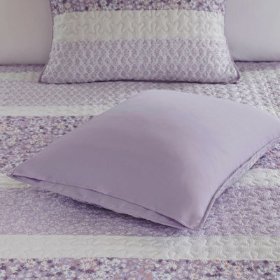 4 PCS Full/Queen Seersucker Quilt Set with Throw