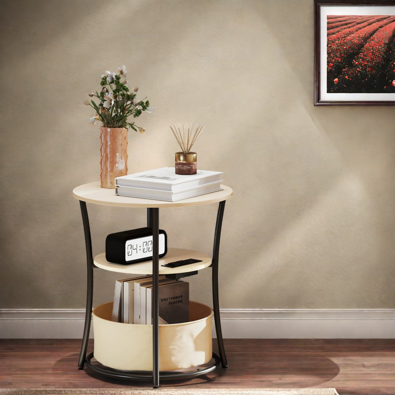 Top End Table and Built-In Electrical Outlet