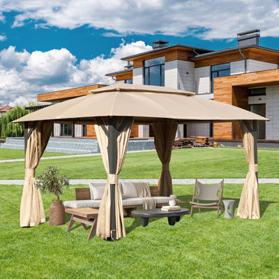 Metal Ventilation Double Roof Party Tent Gazebo