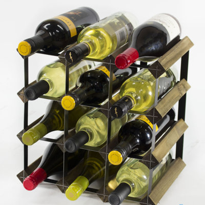 Liddle 12 Bottle Floor Wine Bottle Rack