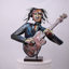 Sculpture multimédia mixte the bassiste