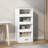 4-Tier Freestanding Bookshelf With 3 Sliding Drawers And 1 Bottom Drawer