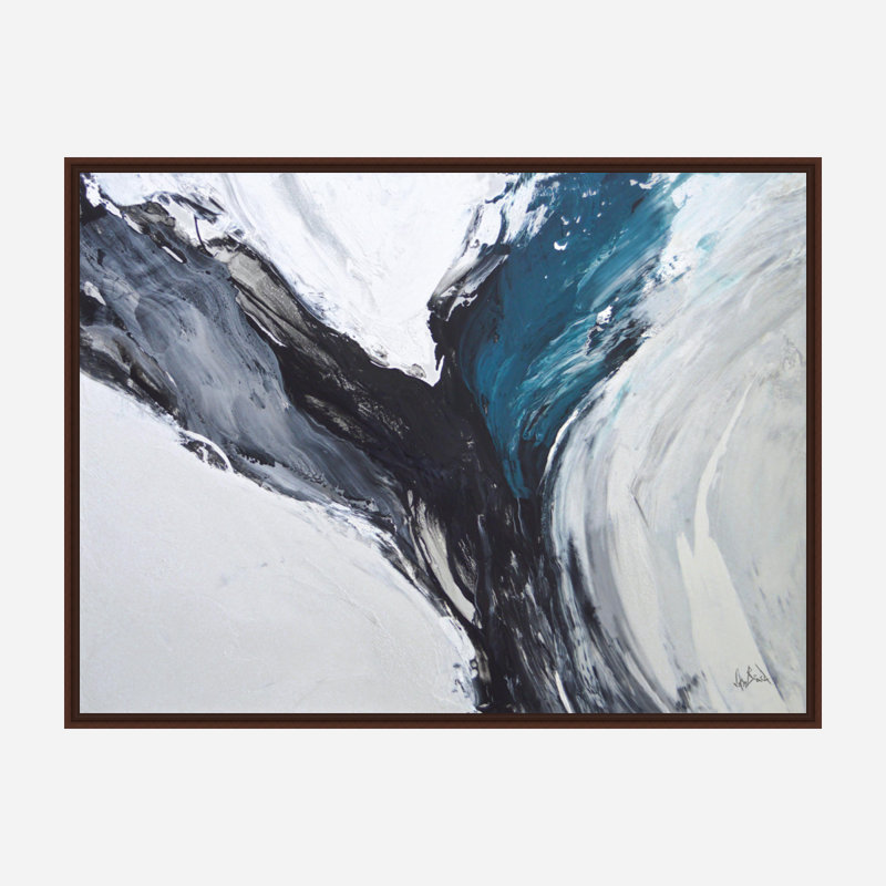 Diventare Uno - Artist Enhanced Canvas Print, Brown Framed Canvas, 36" H x 48" W x 1.75" D