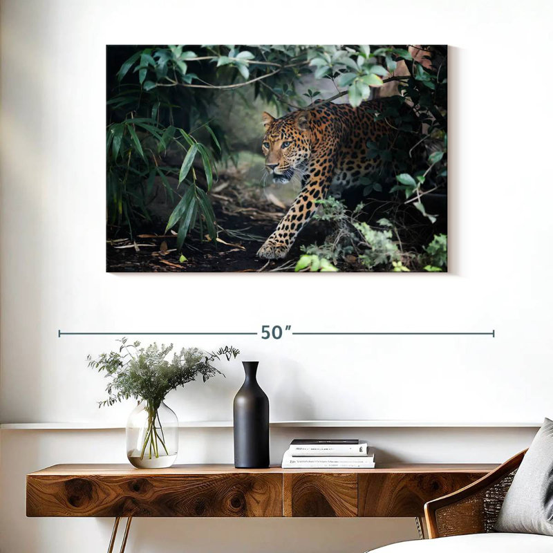 Brampt Sly Leopard, 26" H x 39" W