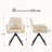 Morden Simple Upholstered 360° Swivel Solid Color Chenille Dining Chair with Armrests-1606599896