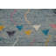 Tapis oriental rayé marocain en laine 7 x 11