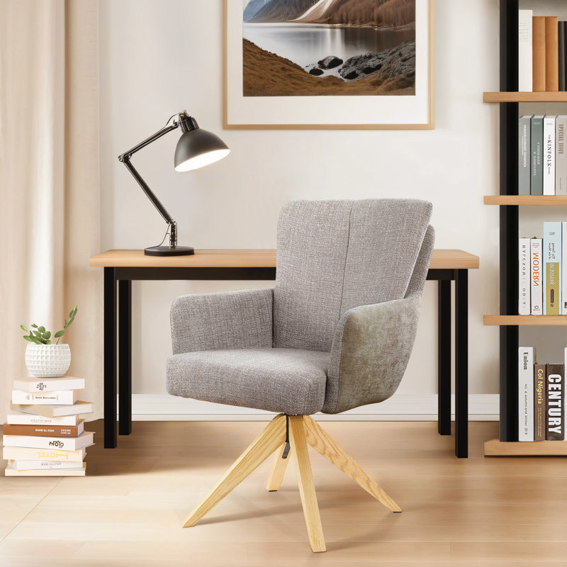 Chaise de bureau Bernab, Lin brun