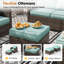 Canapé de patio 3 personnes avec 2 repose-pieds-2087776827-2087776773